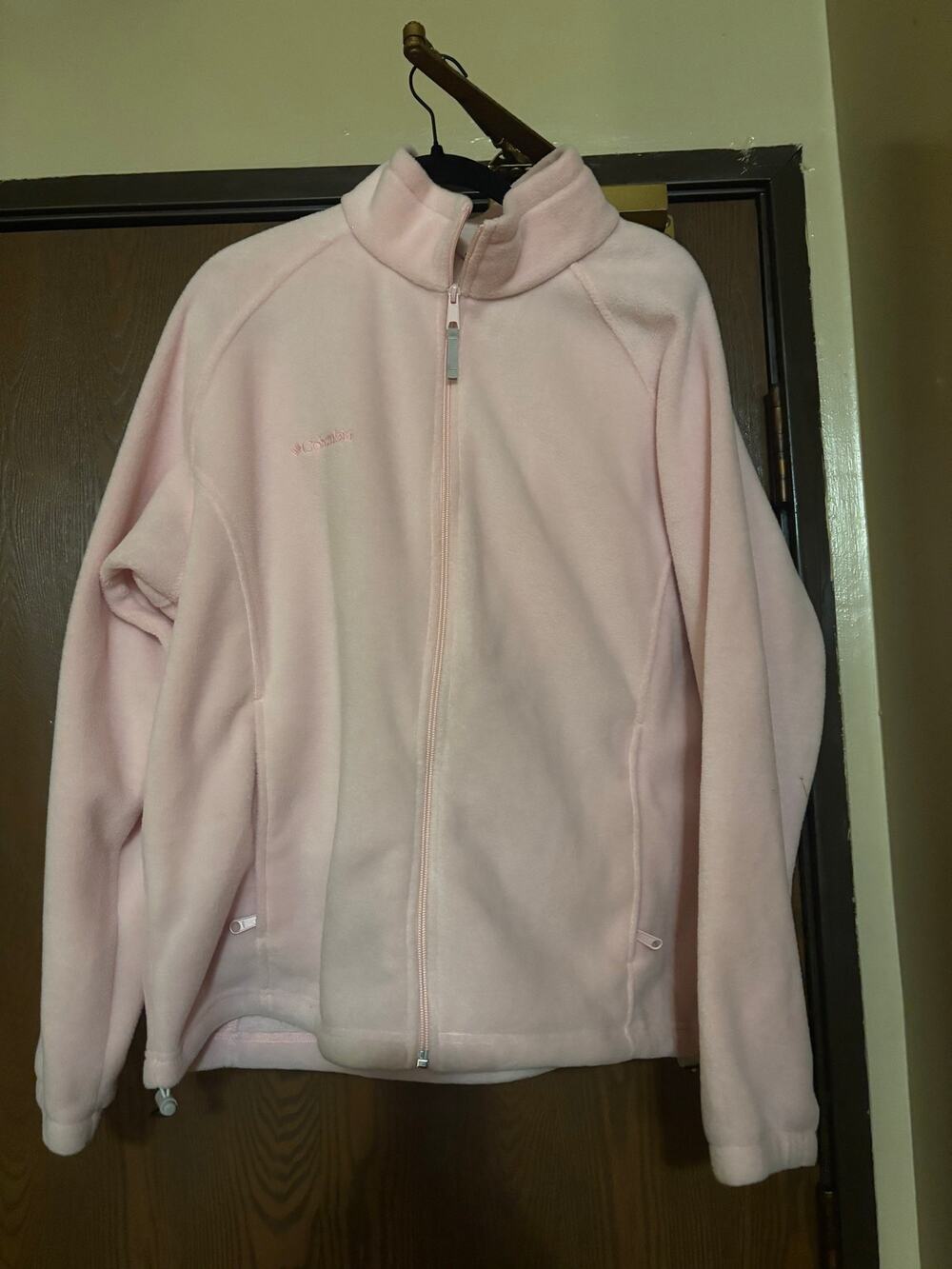 NWOT Columbia Light Pink Fall/ Winter Outerwear Fleece Zippered Jacket